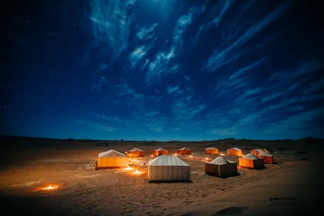 Camping While having Morocco Desert Tours on the Erg Chebbi Dunes
