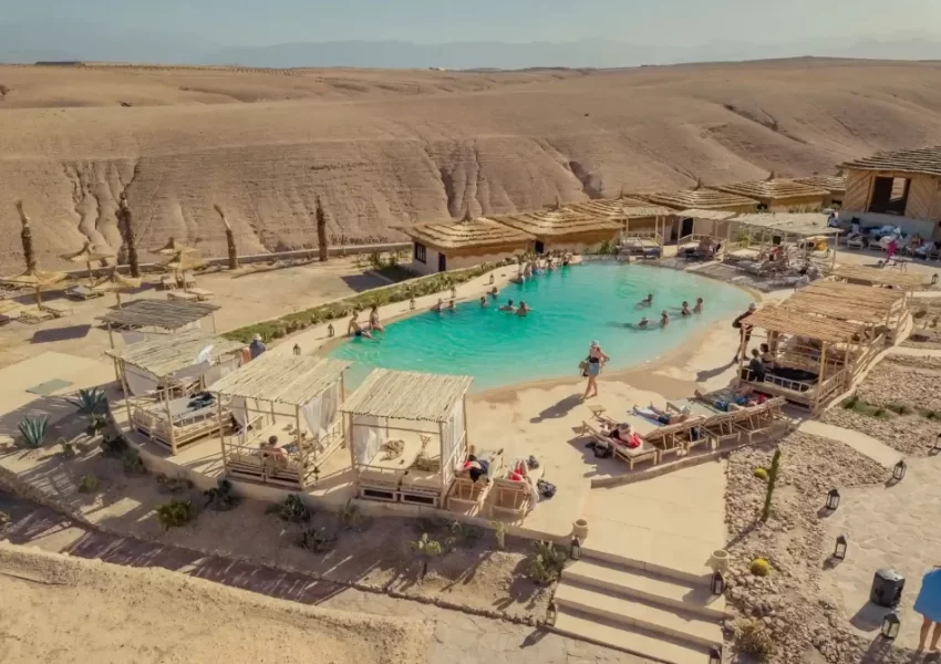 A Pool inside the Sahara Desert of Agafay