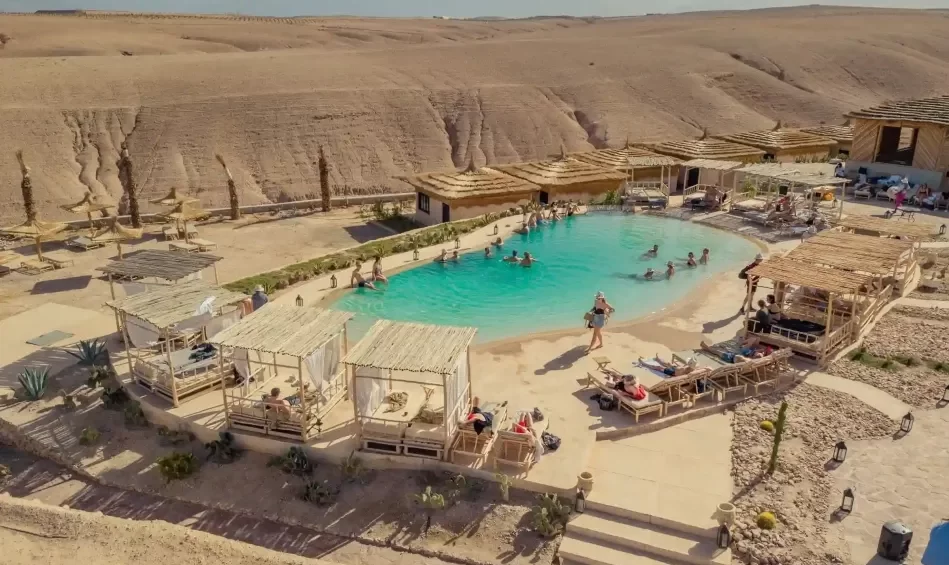 A Pool inside the Sahara Desert of Agafay